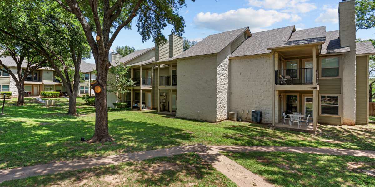 paved walkway outside at Courtyard Apartments And Storage in Granbury, Texas