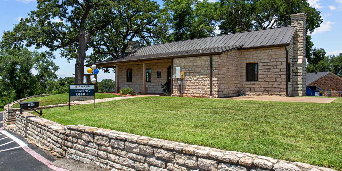 Leasing center at Towne Lake Apartments in Granbury, Texas