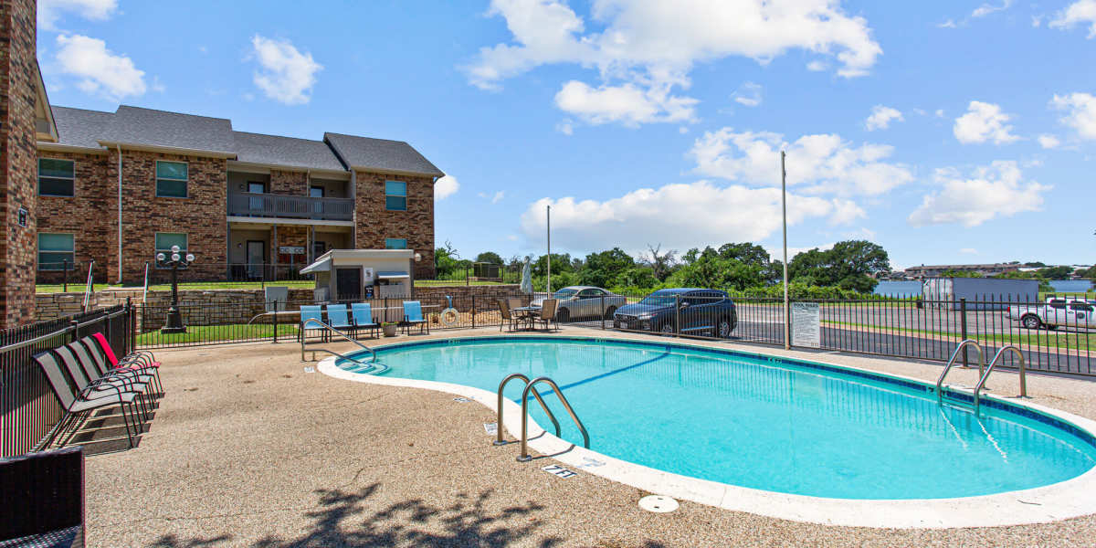 pool angle 2 Towne Lake Apartments in Granbury, Texas