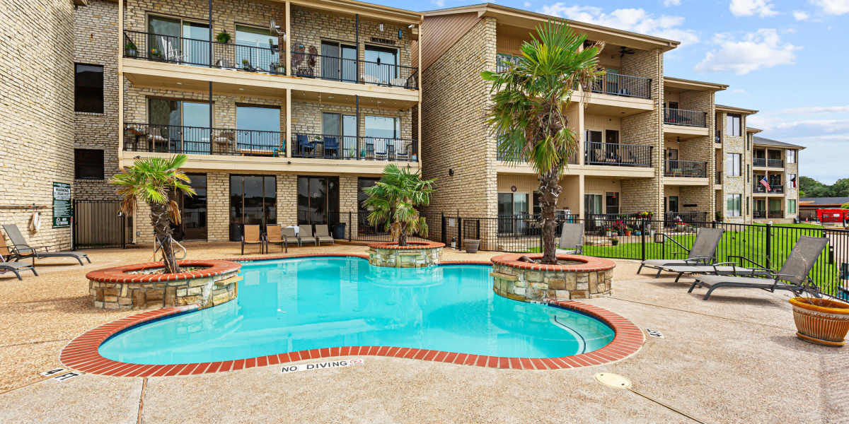 Pool at Towne Square Condos at The Lodge in Granbury, Texas