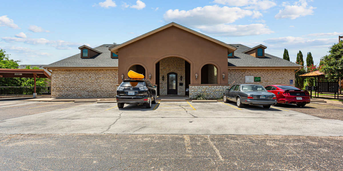 parking lot 2 Towne Square Condos at The Lodge in Granbury, Texas