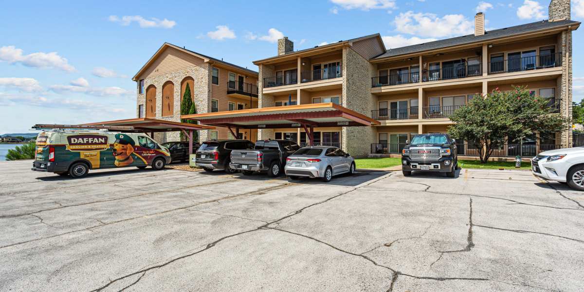 parking lot 1 Towne Square Condos at The Lodge in Granbury, Texas