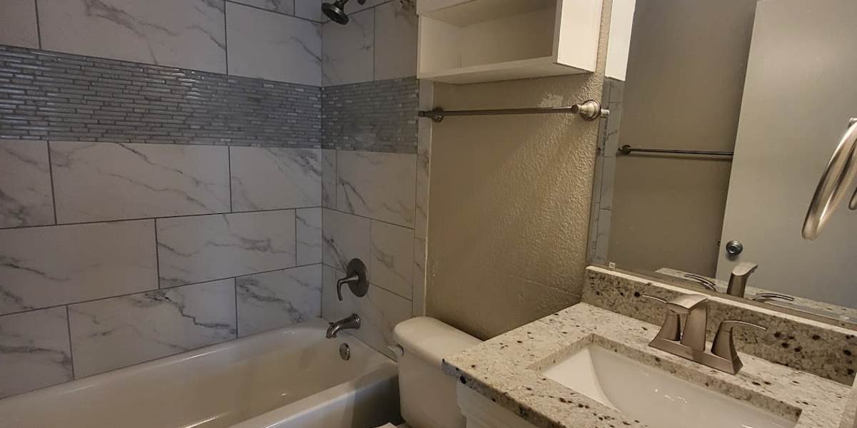 apartment bathroom 2 at Towne Square Condos at The Lodge in Granbury, Texas