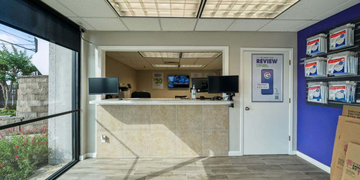 A customer using climate controller  at Storage Hub - Grissom in San Antonio, Texas