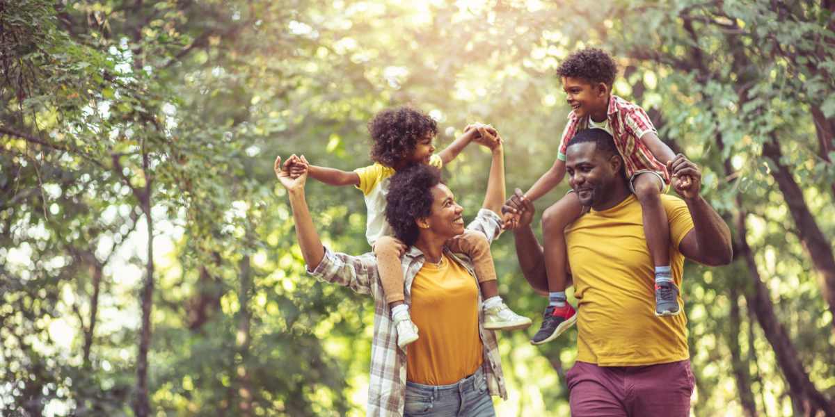 Parents playing with their kids at Parc at Rosenwald in Griffin, Georgia      