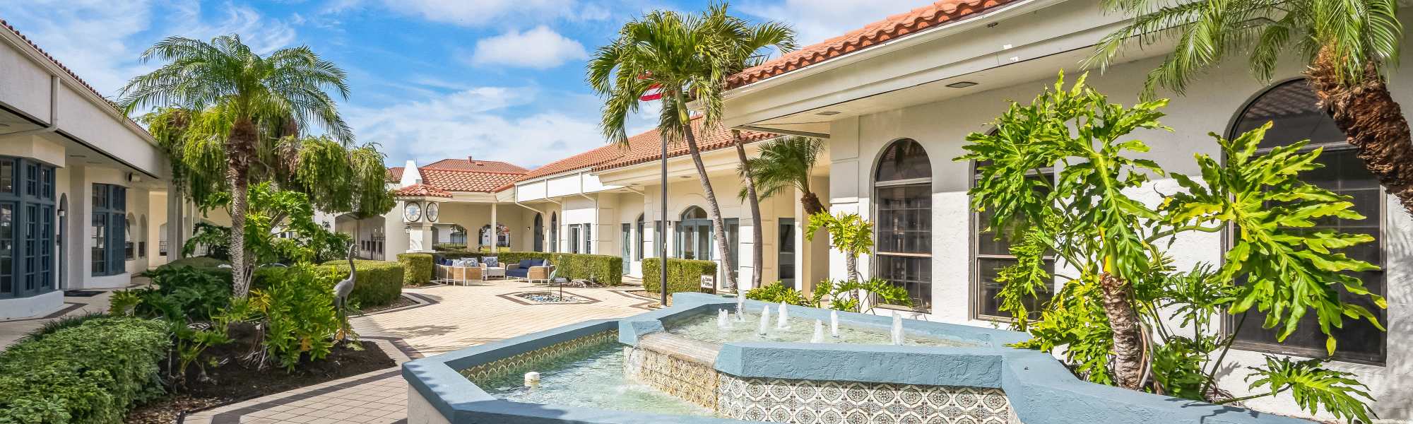 Resident enjoying time in outside area near The Barclay at Sarasota in Sarasota, Florida