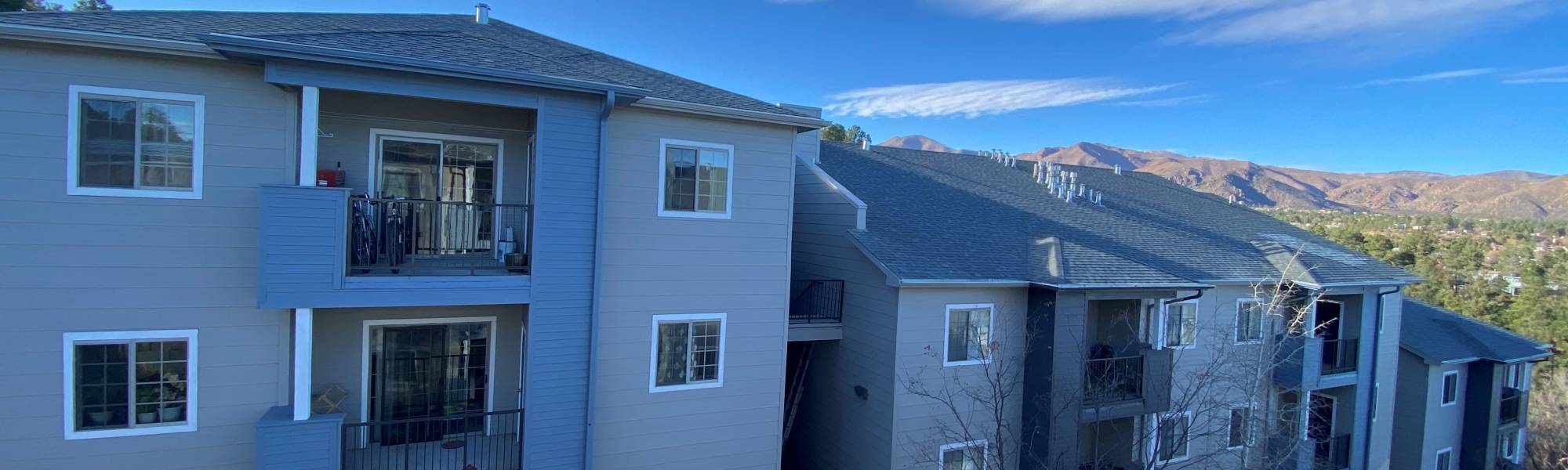 Compact kitchen view at Canyon Village in Los Alamos, New Mexico 