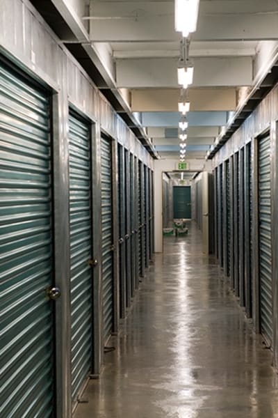 Storage units inside of North County Self Storage in Escondido, California