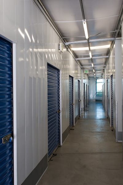 Storage units inside of Otay Crossing Self Storage in San Diego, California