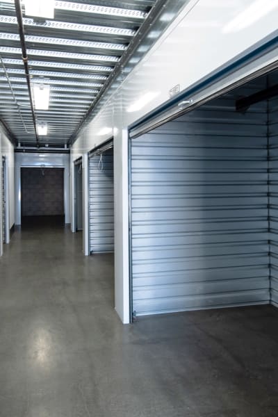 Storage units inside of Encinitas Self Storage in Encinitas, California