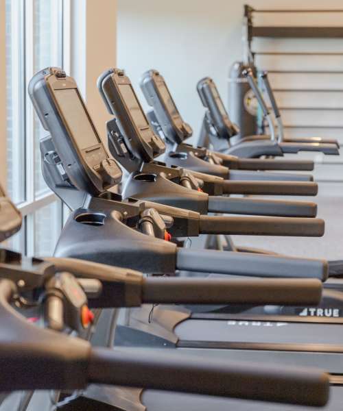 Fitness center at Lofts at Houston Central in Warner Robins, Georgia