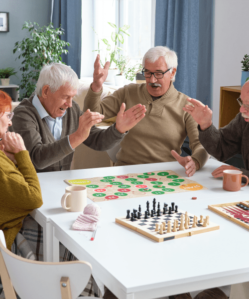 Residents playing a game at The Birches at Harleysville in Harleysville, Pennsylvania