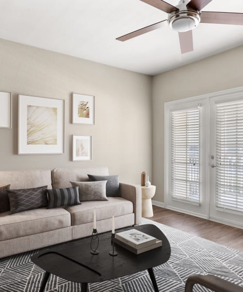 Spacious living room at Citrus Tower in Clermont, Florida