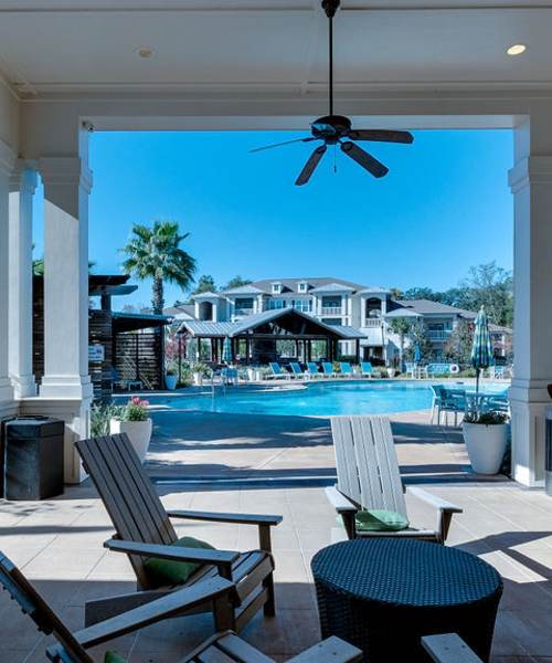 Lounge areas at Parc at Broad River in Beaufort, South Carolina