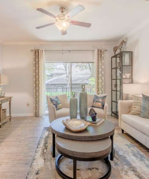 Bright living spaces at Wildwood Creek in Grapevine, Texas