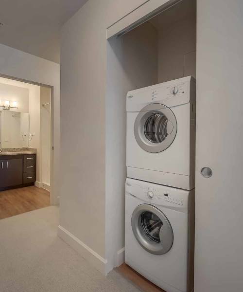 Laundry area at The Cameron in Portland, Oregon