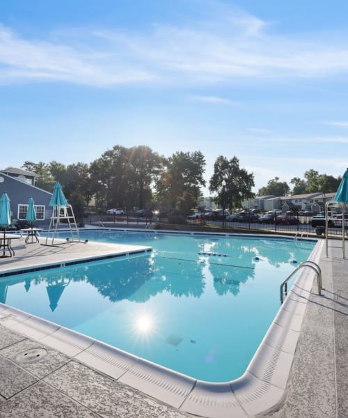 Swimming pool at The Seasons Apartments in Laurel, Maryland