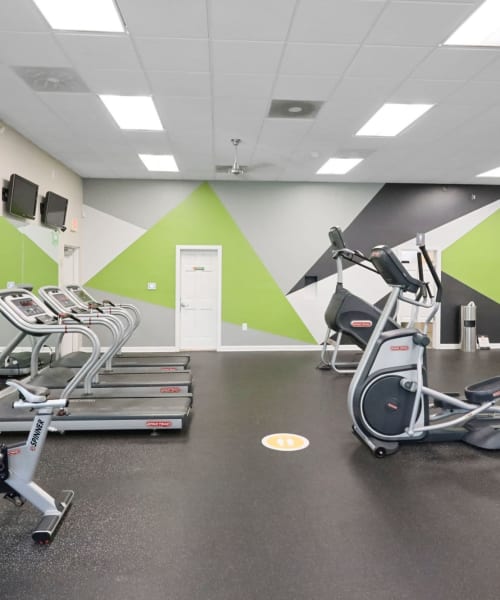 Fitness center at The Seasons Apartments in Laurel, Maryland