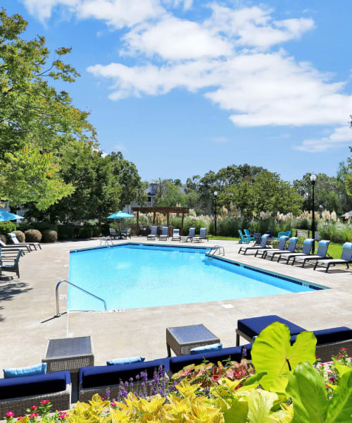 Swimming pool at The Willows Apartments in Spartanburg, South Carolina
