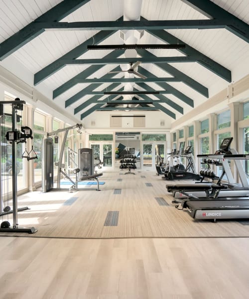 Fitness center at The Legacy at Druid Hills in Atlanta, Georgia