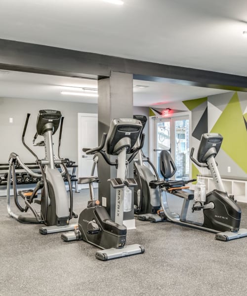 Fitness center at Sutton Place in Southfield, Michigan