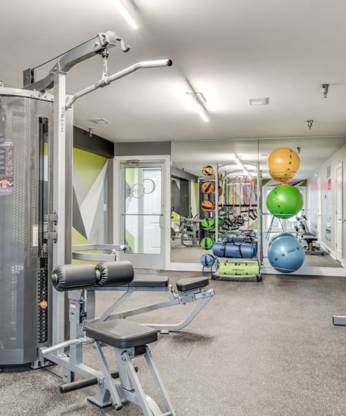 Fitness center at Sutton Place in Southfield, Michigan