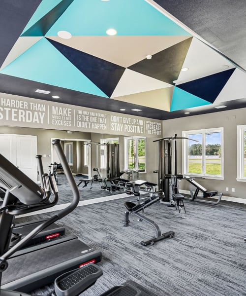 Fitness center at The Club at Town Center in Jacksonville, Florida