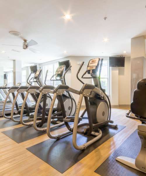 Fitness center at Block Lofts in Atlanta, Georgia