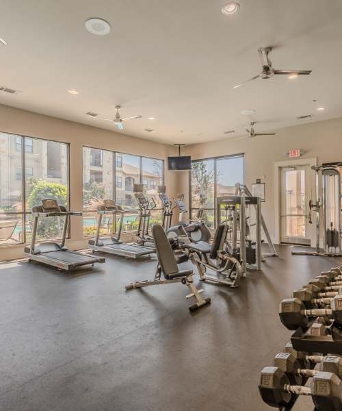 Fitness center at Sorrel Phillips Creek Ranch in Frisco, Texas