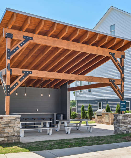 BBQ pit at Crossings At NoDa in Charlotte, North Carolina