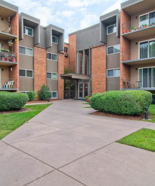 Vehicle parking area at Glenlake Apartments in Boulder, Colorado
