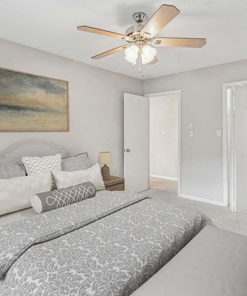 Well-lit bedroom at Vesta Creeks Run in North Charleston, South Carolina, 
