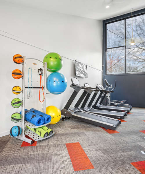 Fitness center at Southport at Buck Creek in Indianapolis, Indiana