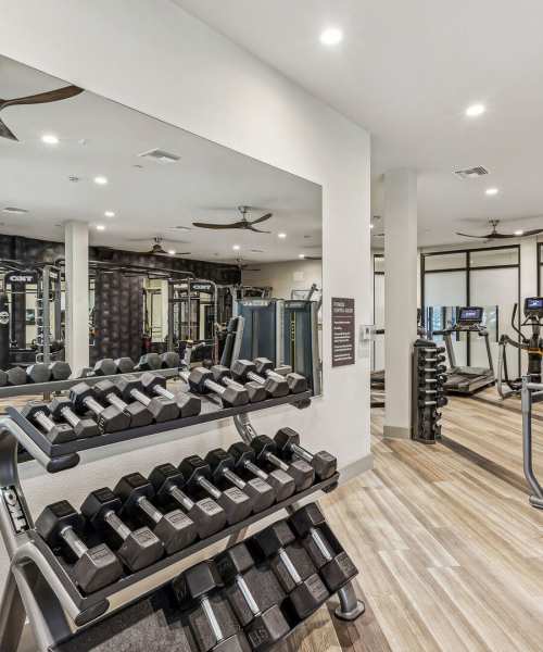 Fitness center at Portrait At Hance Park in Phoenix, Arizona