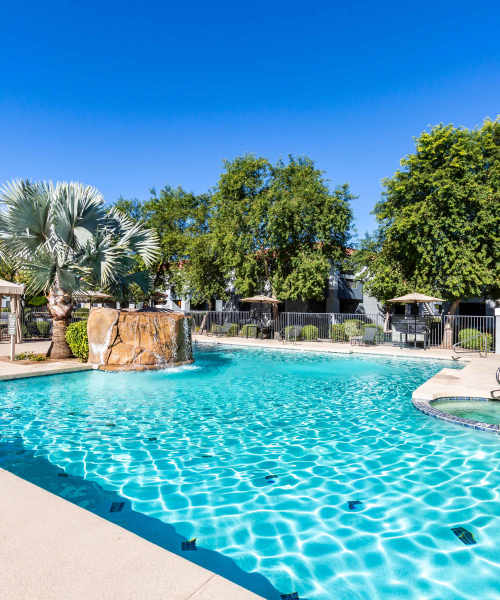 Resort-style pool at Calista in Scottsdale, Arizona