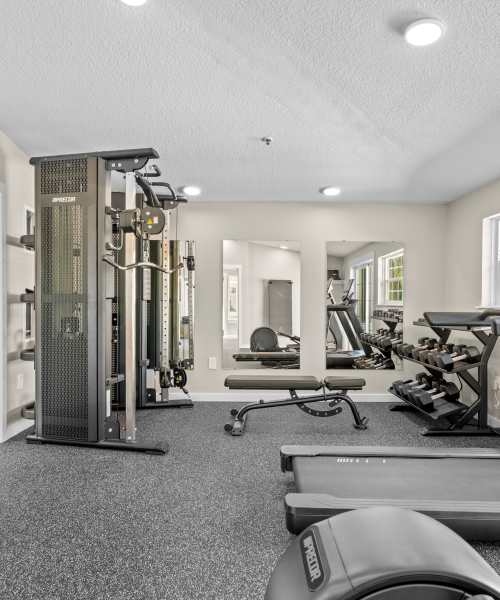Fitness Center with Modern Equipment at Chinook Way Apartments in Fairview, Oregon