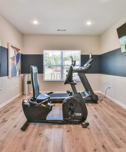 Fitness center at Carmichael Commons in Madison, Georgia