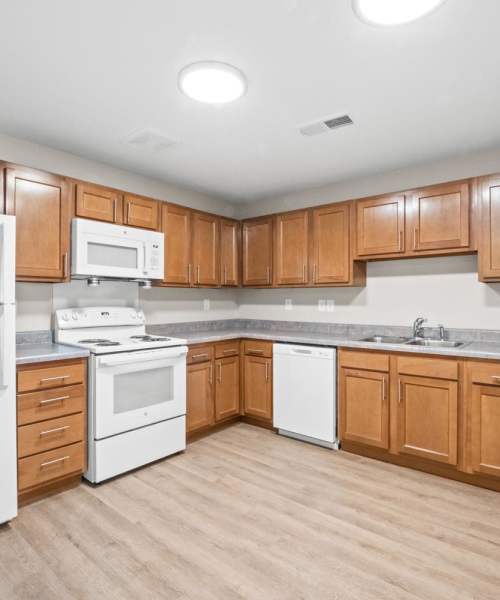 Spacious kitchens for cooking at Washington Greene in Charleston, West Virginia