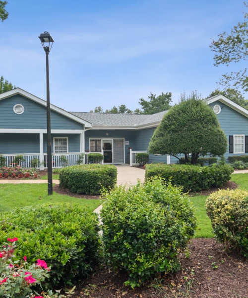 Happy pet with resident at Vesta Bouldercrest in Atlanta, Georgia