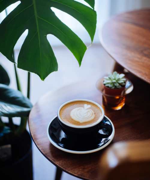 Coffee on a table in a cafe near Dawn Ridge in Carlisle, Pennsylvania