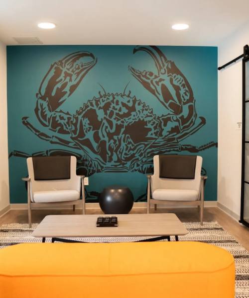 Community space at Canton Overlook in Baltimore, Maryland