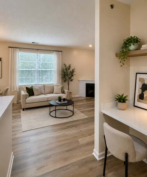 Modern kitchen with stainless steel appliances at Castle Ridge Apartments in Pittsburgh, Pennsylvania