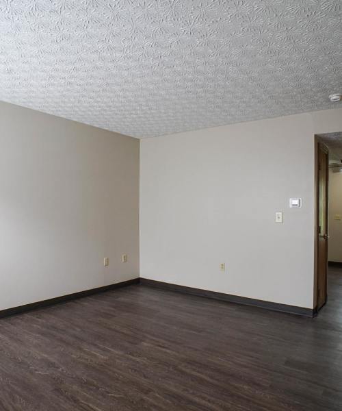 Bright living room at Canterbury Place in Elkins, West Virginia