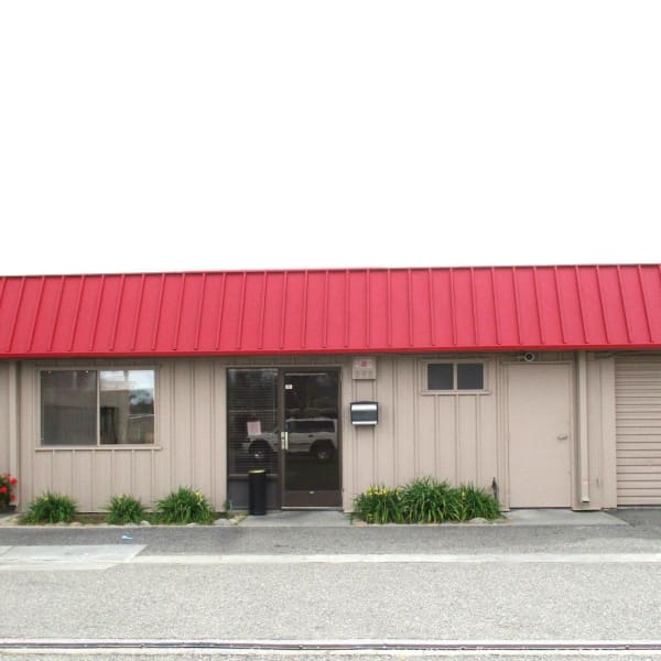The main entrance at StorQuest Self Storage in Modesto, California