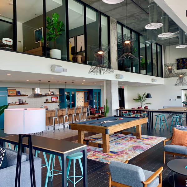 Luxurious lobby interior at The Local Apartments in Tempe, Arizona