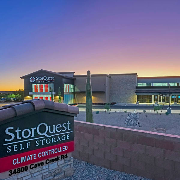 Exterior of StorQuest Self Storage in Carefree, Arizona