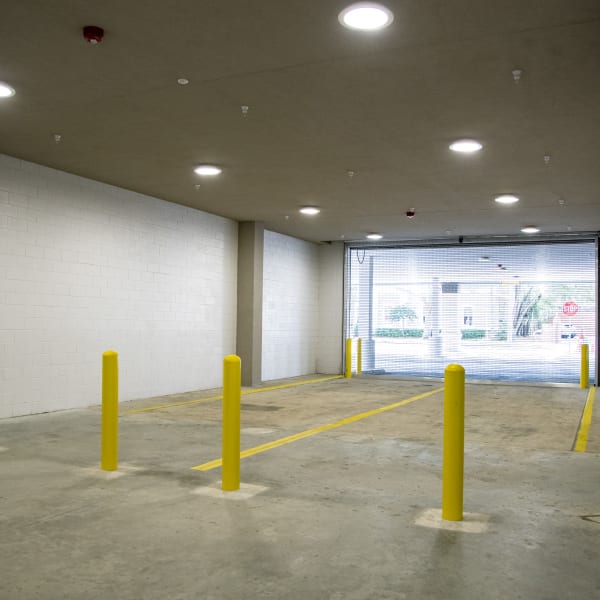 Driveway leading into storage units at My Neighborhood Storage Center in Orlando, Florida