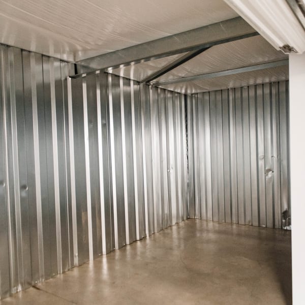Inside of a self storage unit at Statesville Mini Storage in Statesville, North Carolina