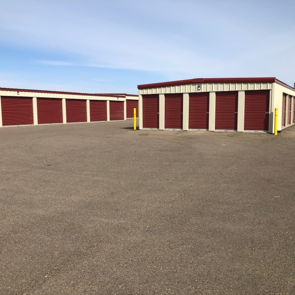 Drive up storage units at StorQuest Self Storage in Williston, North Dakota