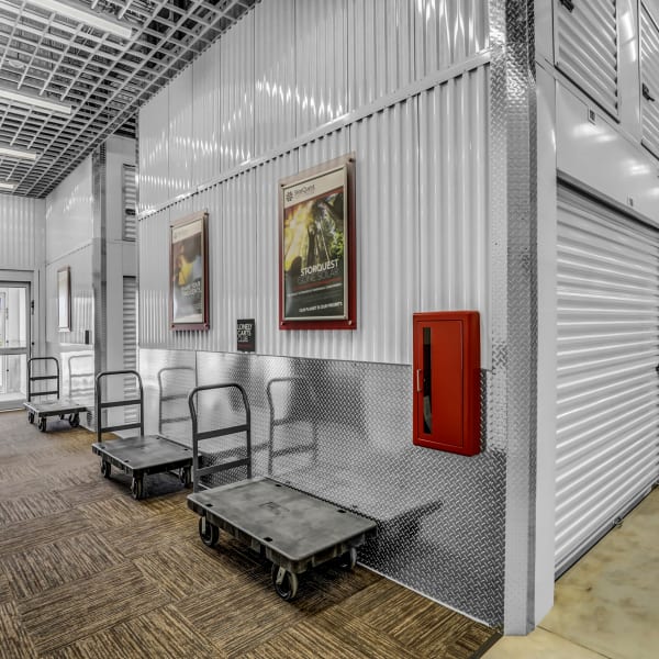 Indoor storage units at StorQuest Self Storage in Boulder, Colorado